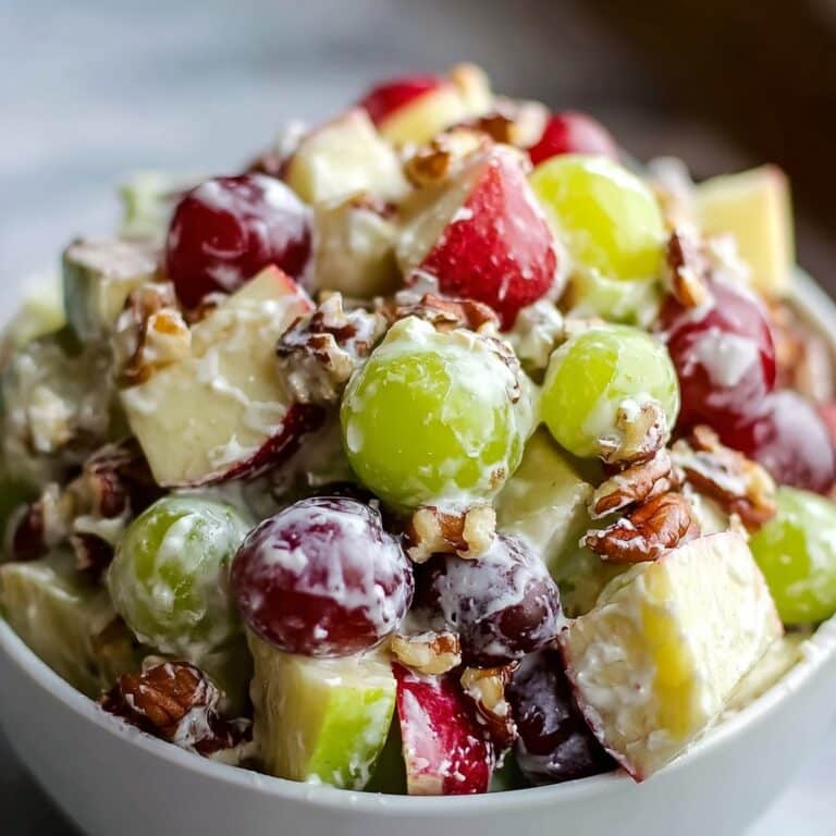 Apple Salad with Cranberries, Pecans, and Grapes Recipe