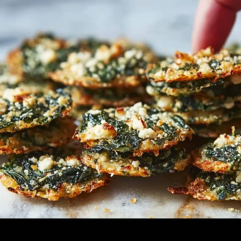 Mediterranean Spinach and Feta Cheese Crisps Recipe