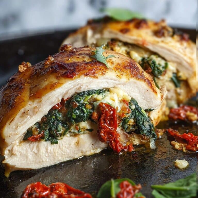 Sundried Tomato, Spinach, and Cheese Stuffed Chicken Recipe