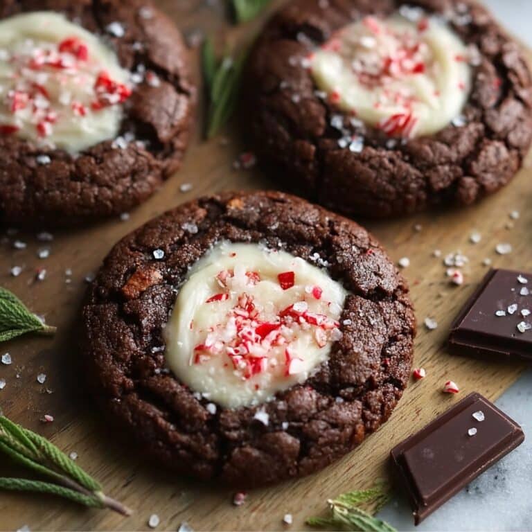 White Chocolate Dipped Peppermint Chocolate Cookies Recipe