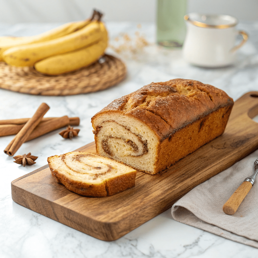 Classic Cinnamon Swirl Banana Bread Recipe - Recipe Image