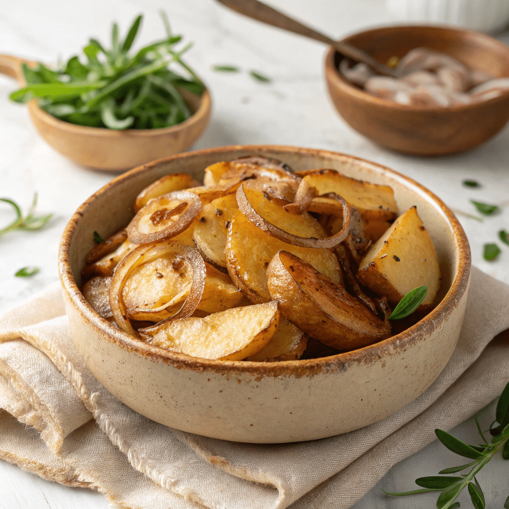 Oven-Fried Potatoes & Onions Recipe - Recipe Image