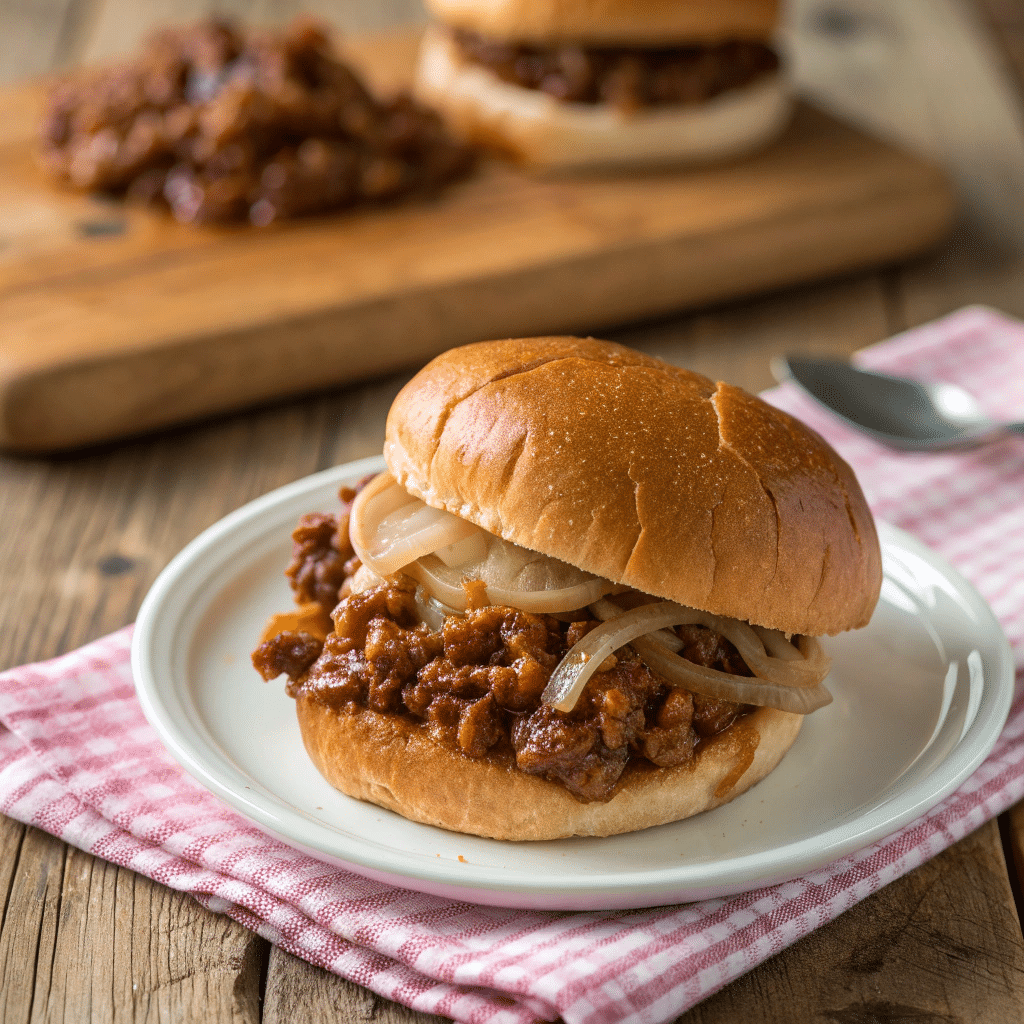Crispy Oven-Baked Potato Fries with Hearty Sloppy Joe Topping Recipe - Recipe Image