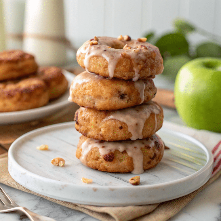 Soft Cinnamon Apple Fritters with Vanilla Glaze Recipe