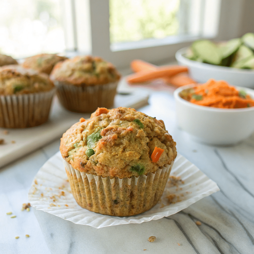 Zucchini Carrot Oatmeal Muffins Recipe - Recipe Image