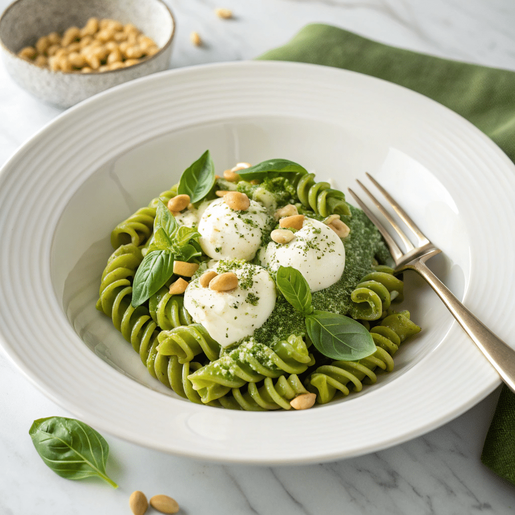 Creamy Pesto Pasta Sauce Recipe - Recipe Image