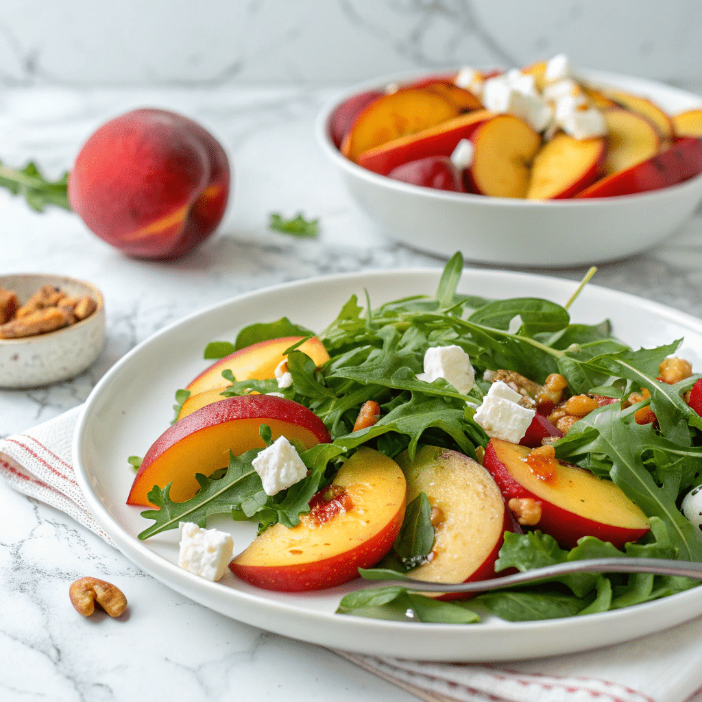 Arugula Nectarine Salad : A Bright Summer Salad Recipe - Recipe Image