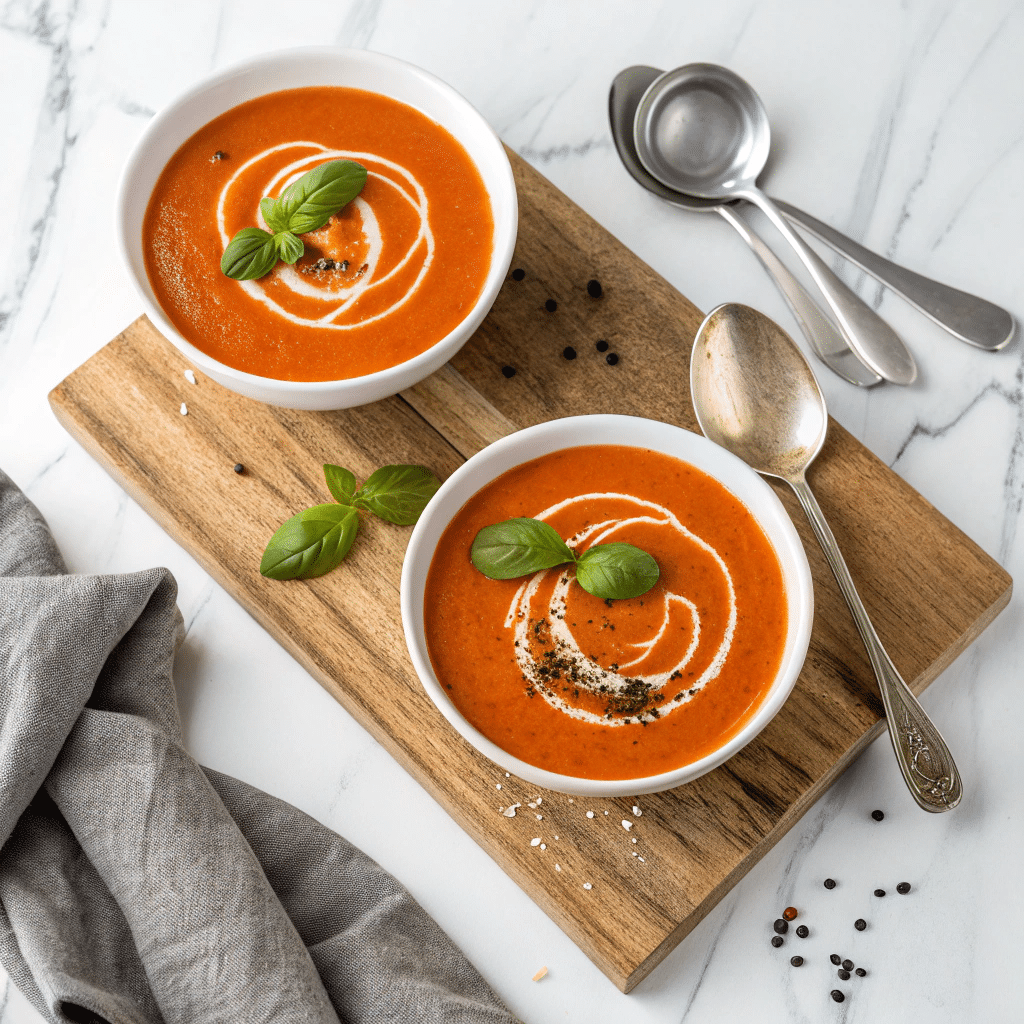Classic Lightened-Up Tomato Soup Recipe - Recipe Image