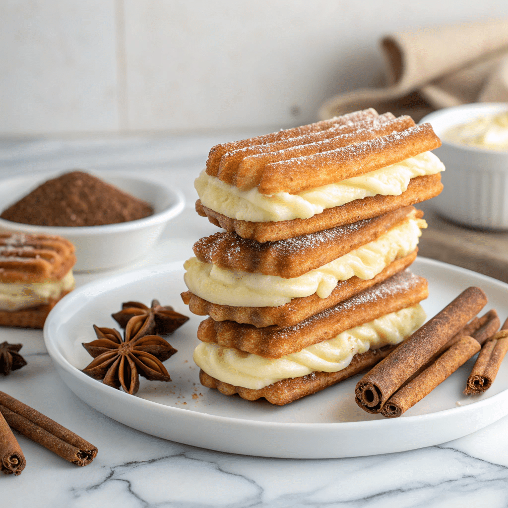 Churro Cinnamon Sugar French Toast with Cream Cheese Icing Recipe - Recipe Image
