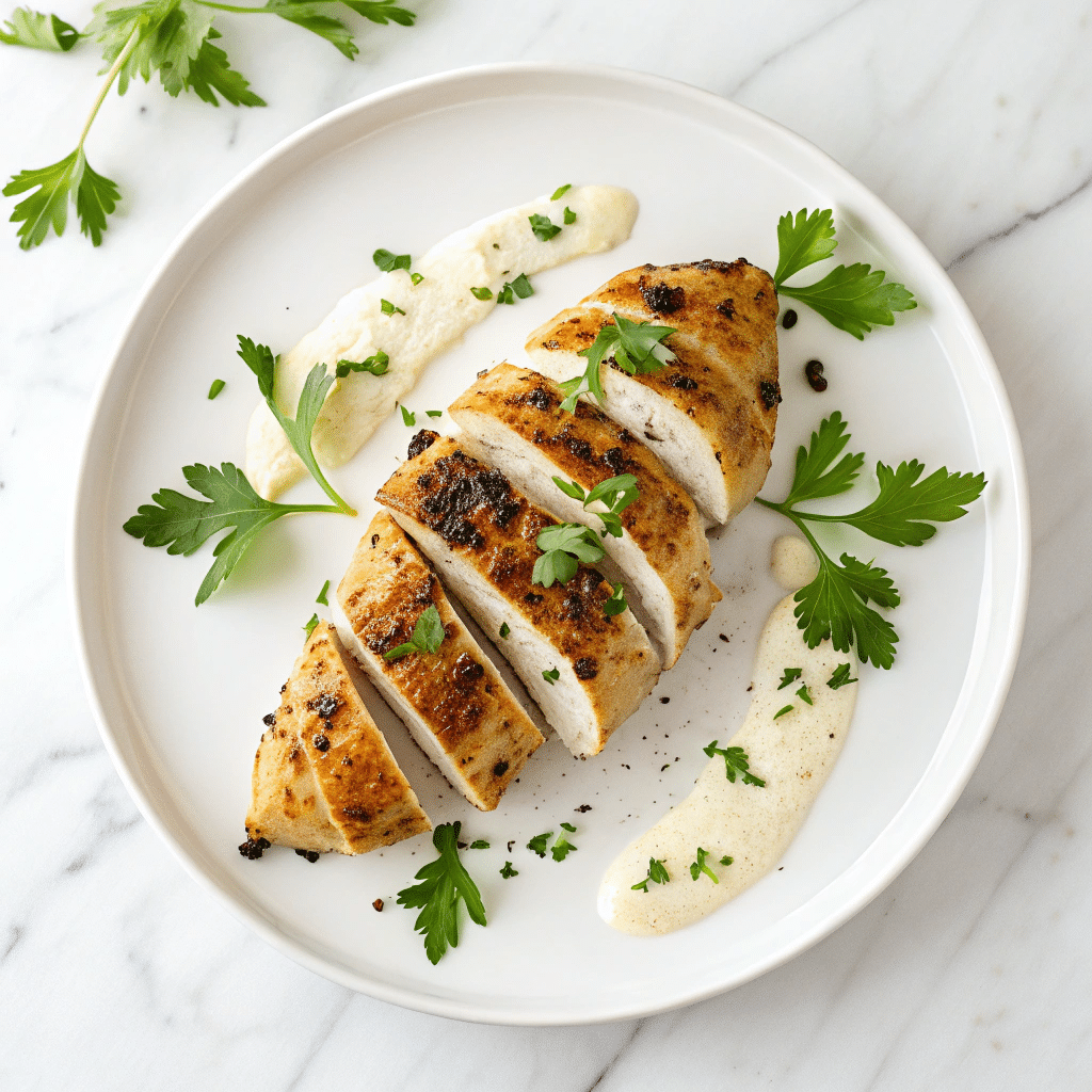 Juicy Baked Caesar Chicken with Parmesan Sauce Recipe - Recipe Image