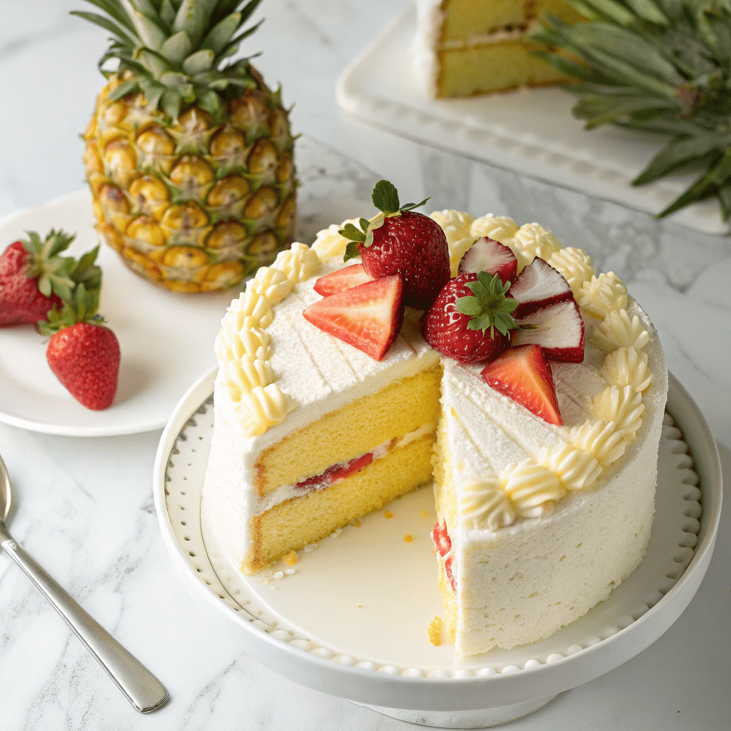 Best Tropical Layered Poke Cake Recipe - Recipe Image