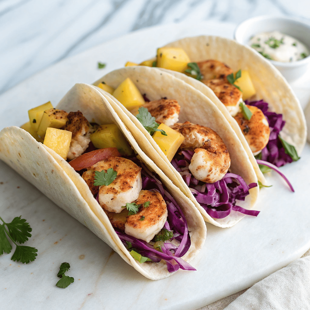 Jerk Shrimp Tacos with Pineapple Salsa Recipe - Recipe Image
