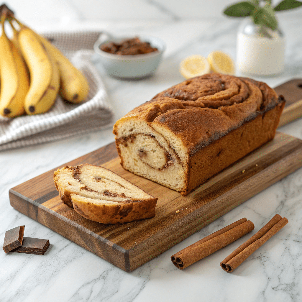Classic Cinnamon Swirl Banana Bread Recipe - Recipe Image