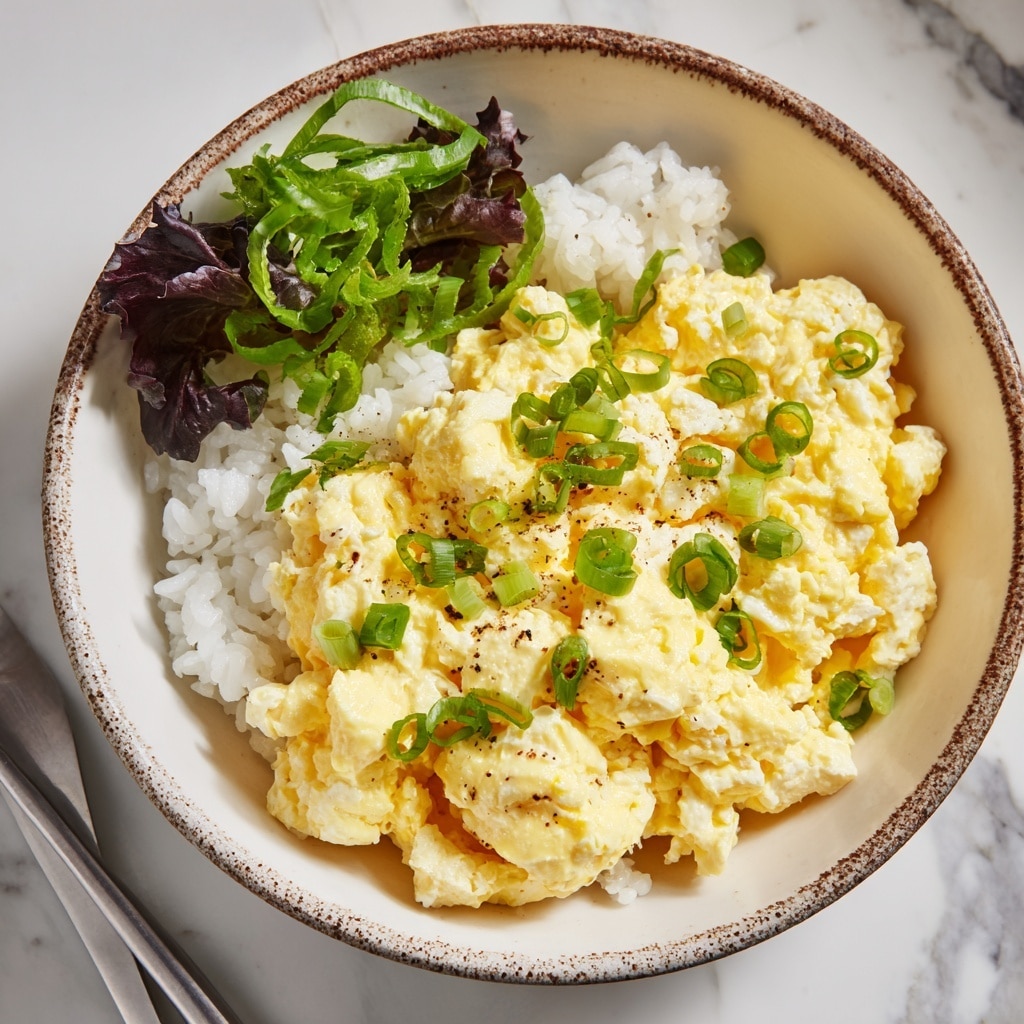Miso Scrambled Eggs with Bok Choy Recipe - Recipe Image
