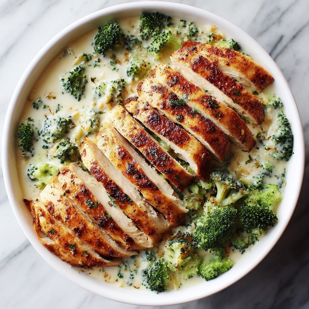Grilled Chicken Broccoli Bowls with Creamy Garlic Sauce Recipe - Recipe Image