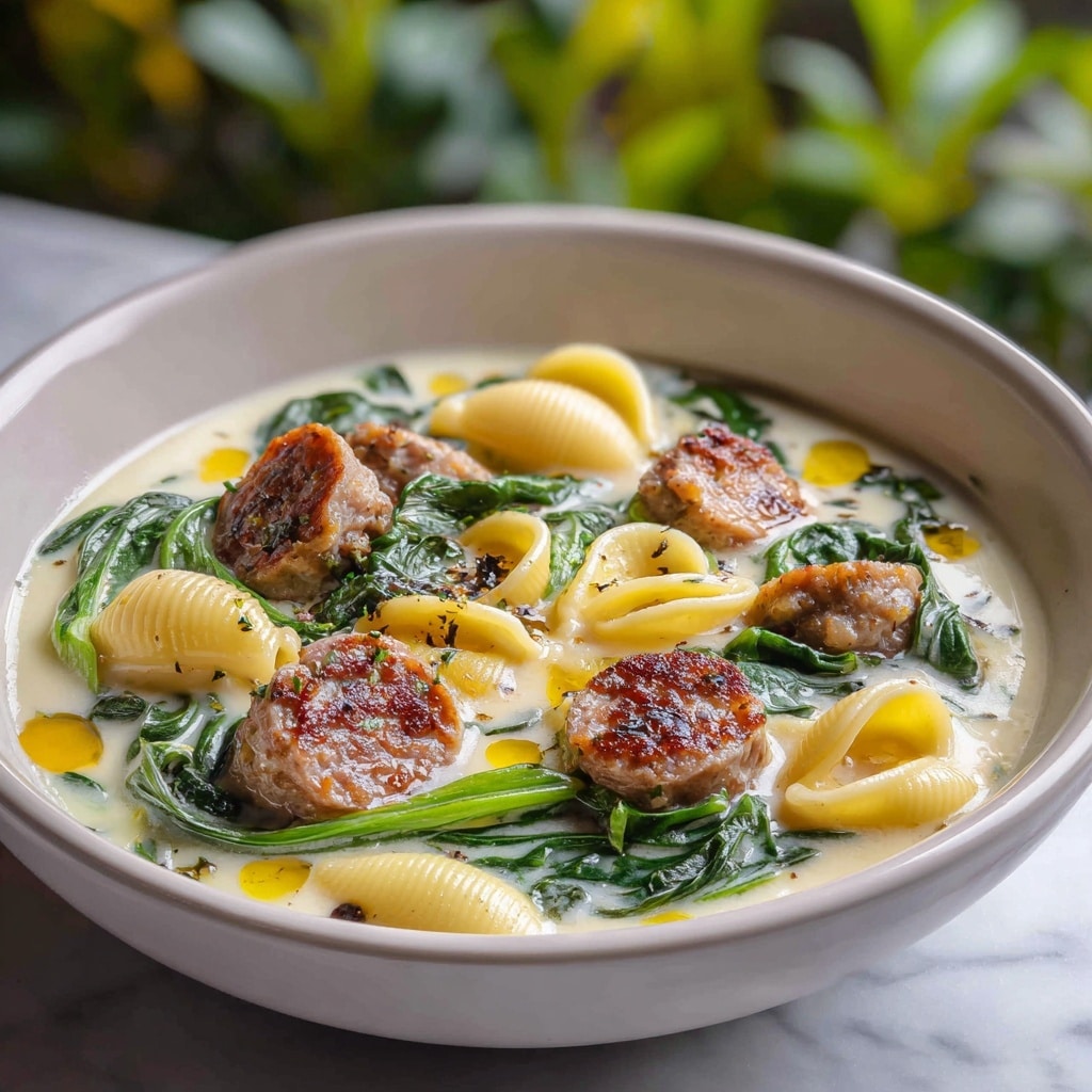 Cozy Ditalini Soup with Creamy Parmesan and Italian Sausage Recipe - Recipe Image