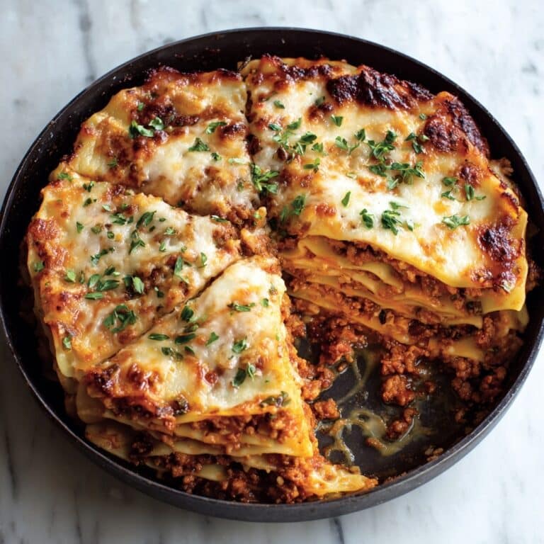 Homemade Classic Beef Lasagna with Ricotta and Mozzarella Recipe