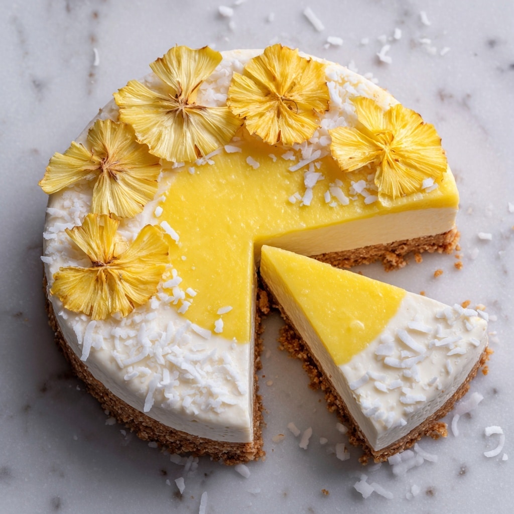 Vegan Pineapple Coconut Panna Cotta Tart Recipe - Recipe Image