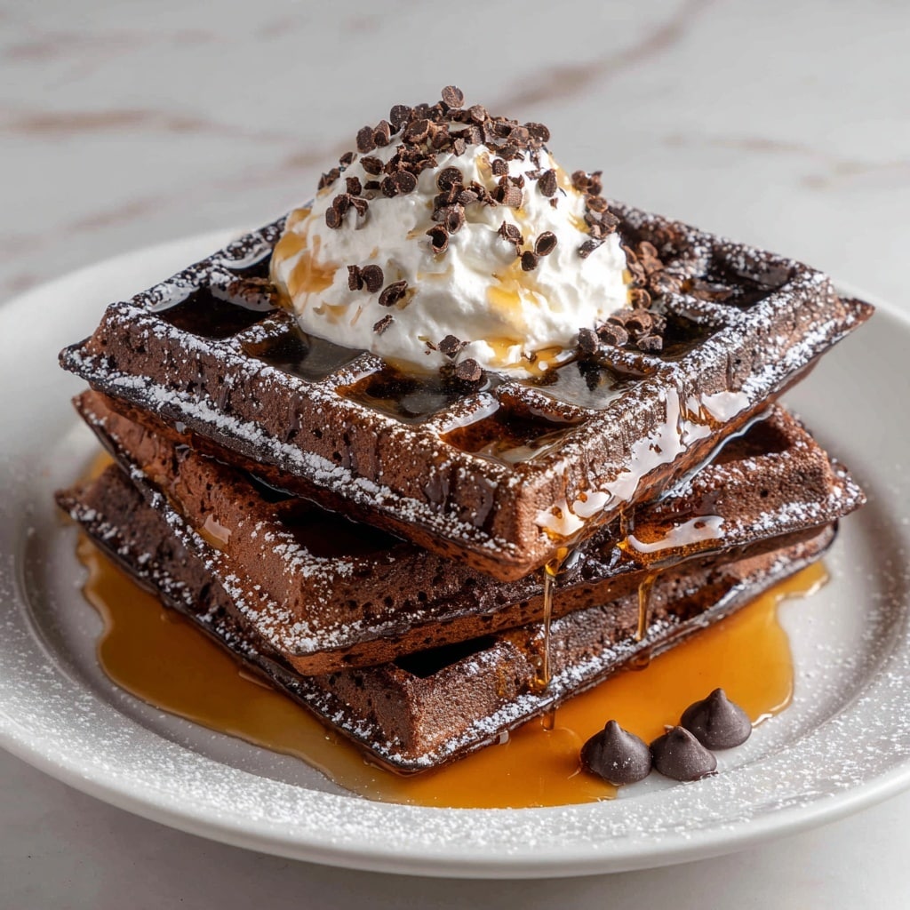 Fudgy Brownie Waffles Recipe - Recipe Image