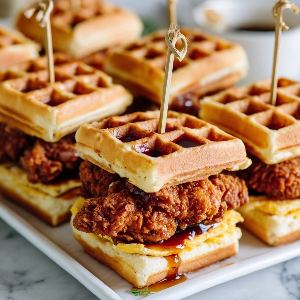 Chicken and Waffle Sliders Recipe - Recipe Image