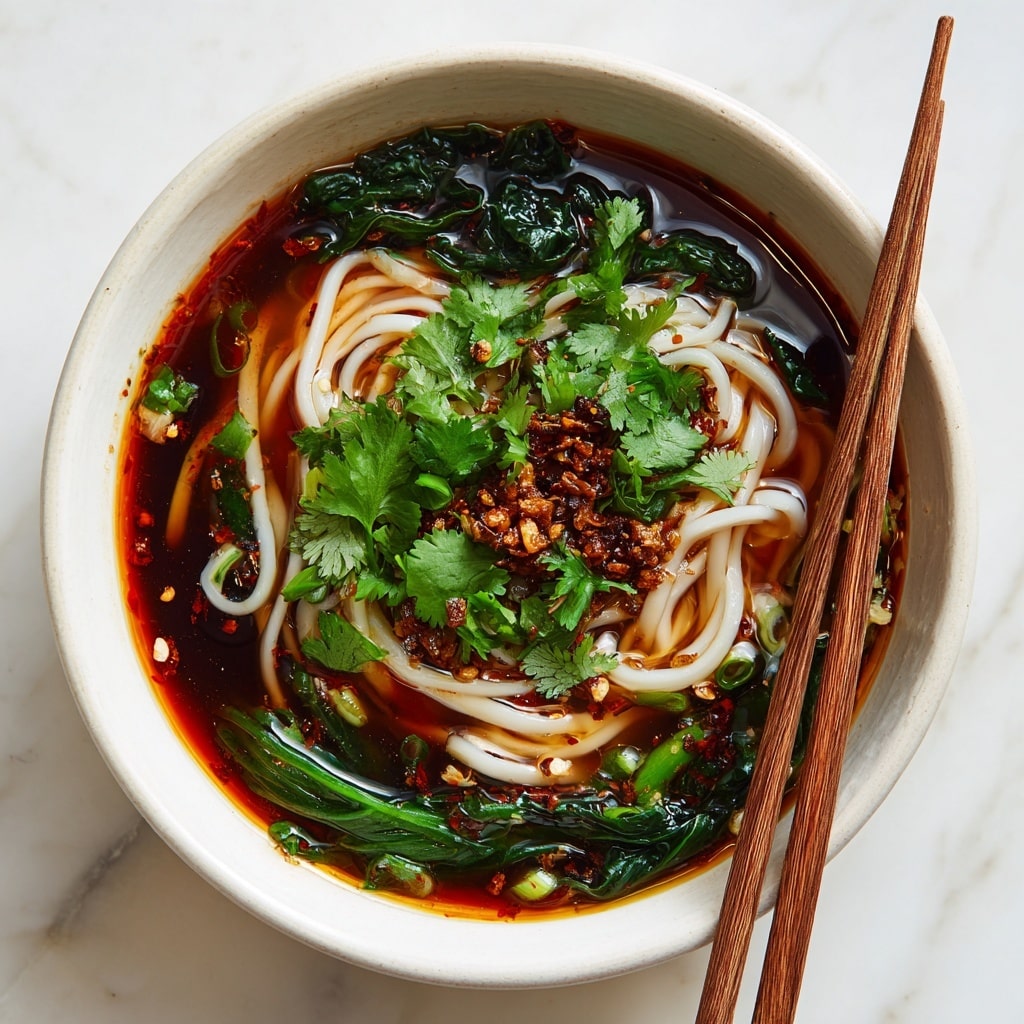 Quick Chinese Vegetable Soup with Enoki Mushrooms and Crispy Shallots Recipe