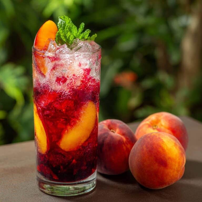 Peach Hibiscus Sunset Tea: Refreshing Summer Sip Recipe