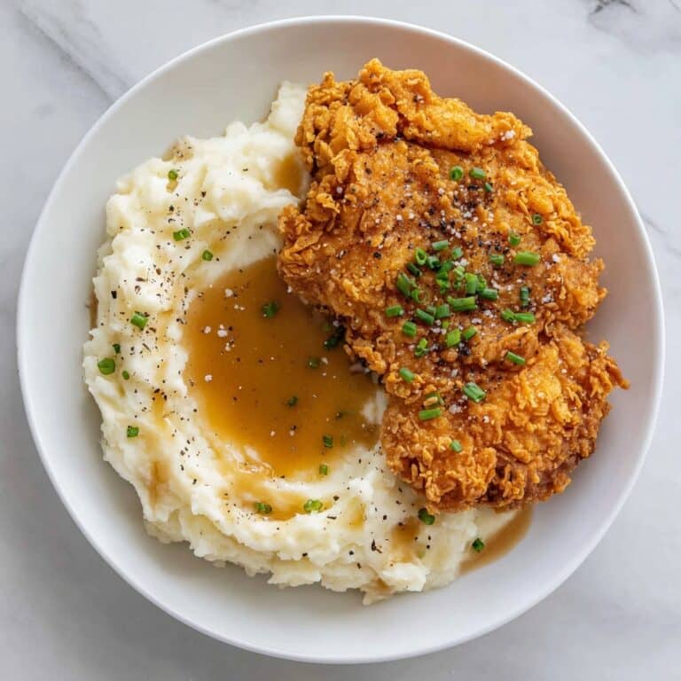 Crispy Fried Chicken with Creamy Mashed Potatoes Recipe