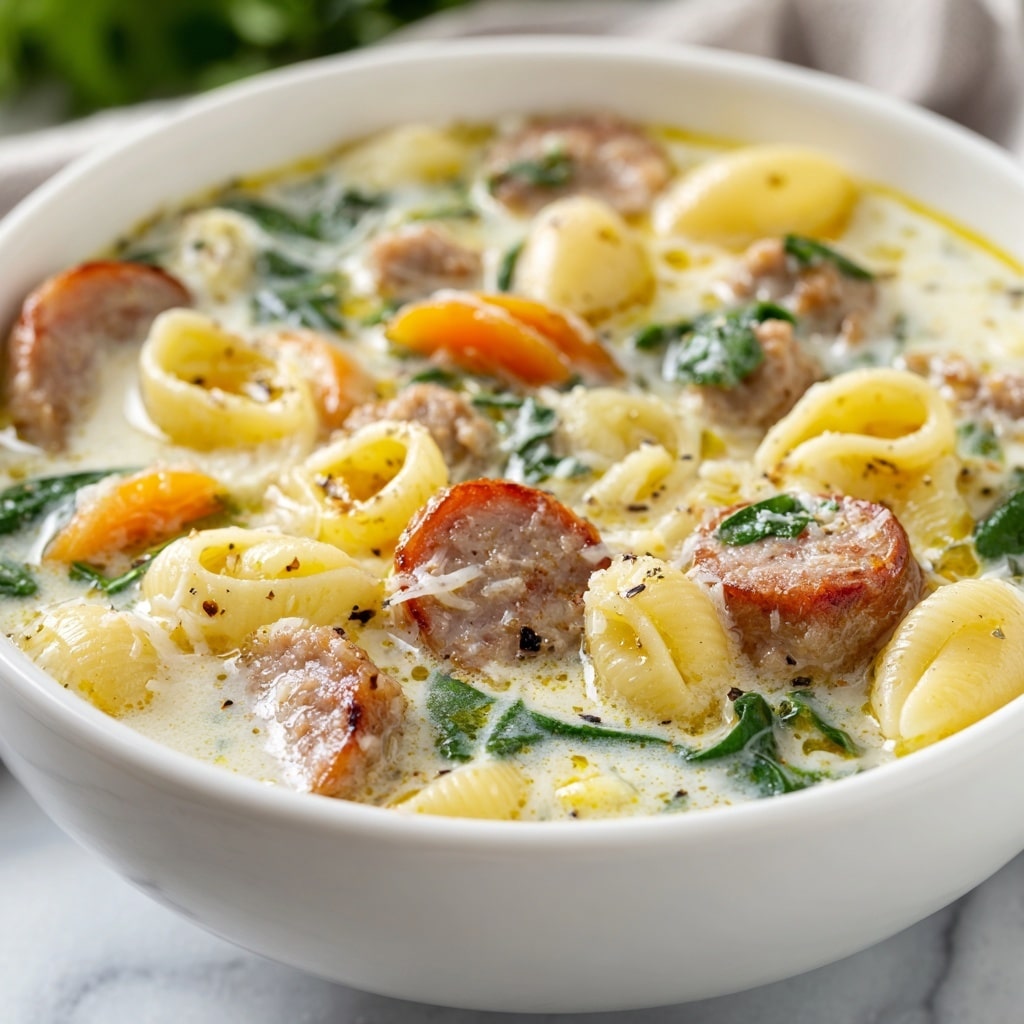 Cozy Ditalini Soup with Creamy Parmesan and Italian Sausage Recipe - Recipe Image