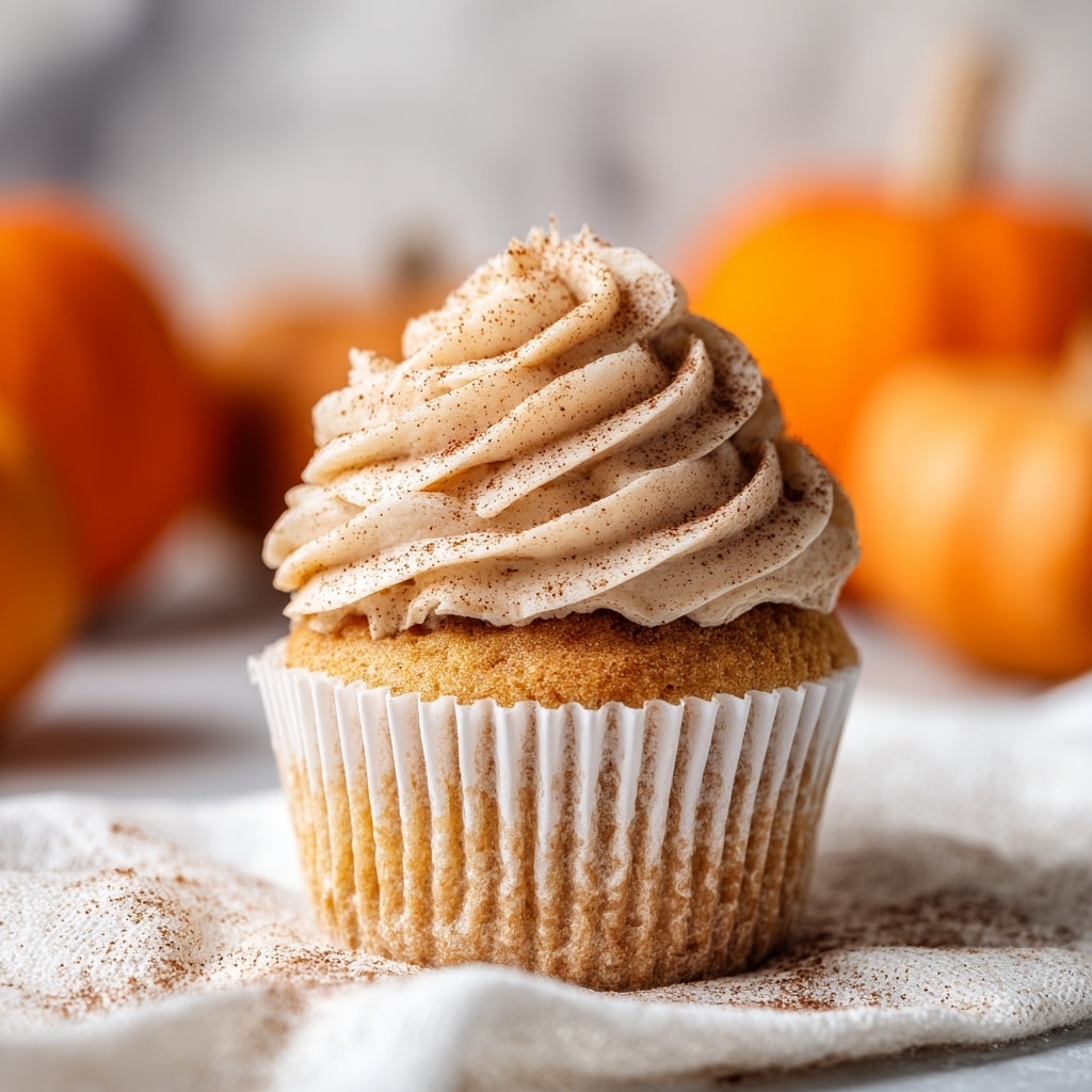 Pumpkin Cupcakes with Cinnamon Cream Cheese Frosting Recipe - Recipe Image