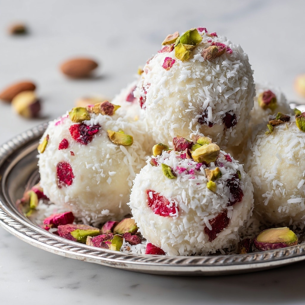 Cranberry Pistachio White Chocolate Truffles Recipe - Recipe Image
