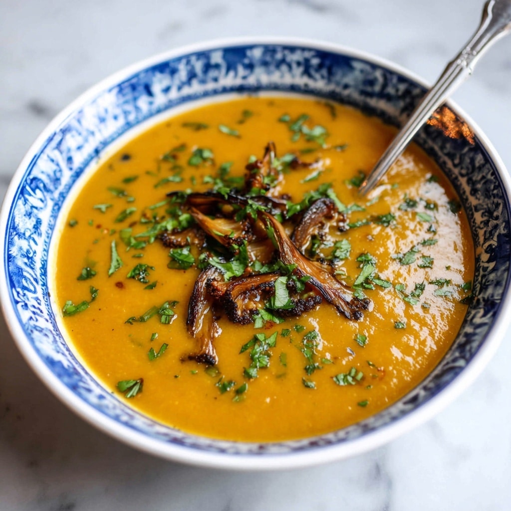 Sweet Potato Soup with Roasted Cauliflower Crumbles Recipe - Recipe Image
