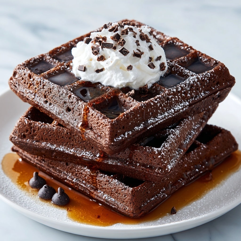 Fudgy Brownie Waffles Recipe - Recipe Image