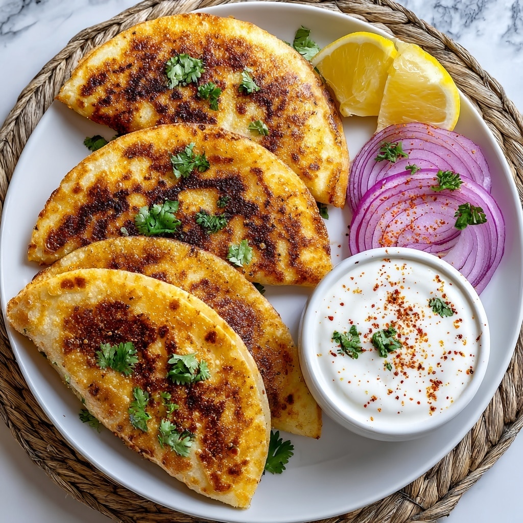 Stuffed Pita (Arayes) with Greek Yogurt Tahini Dip Recipe - Recipe Image