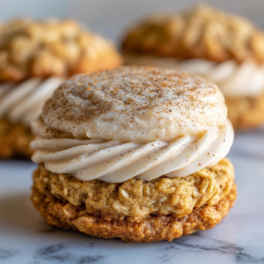 Pumpkin Oatmeal Cookies with Cinnamon Cream Cheese Frosting Recipe - Recipe Image
