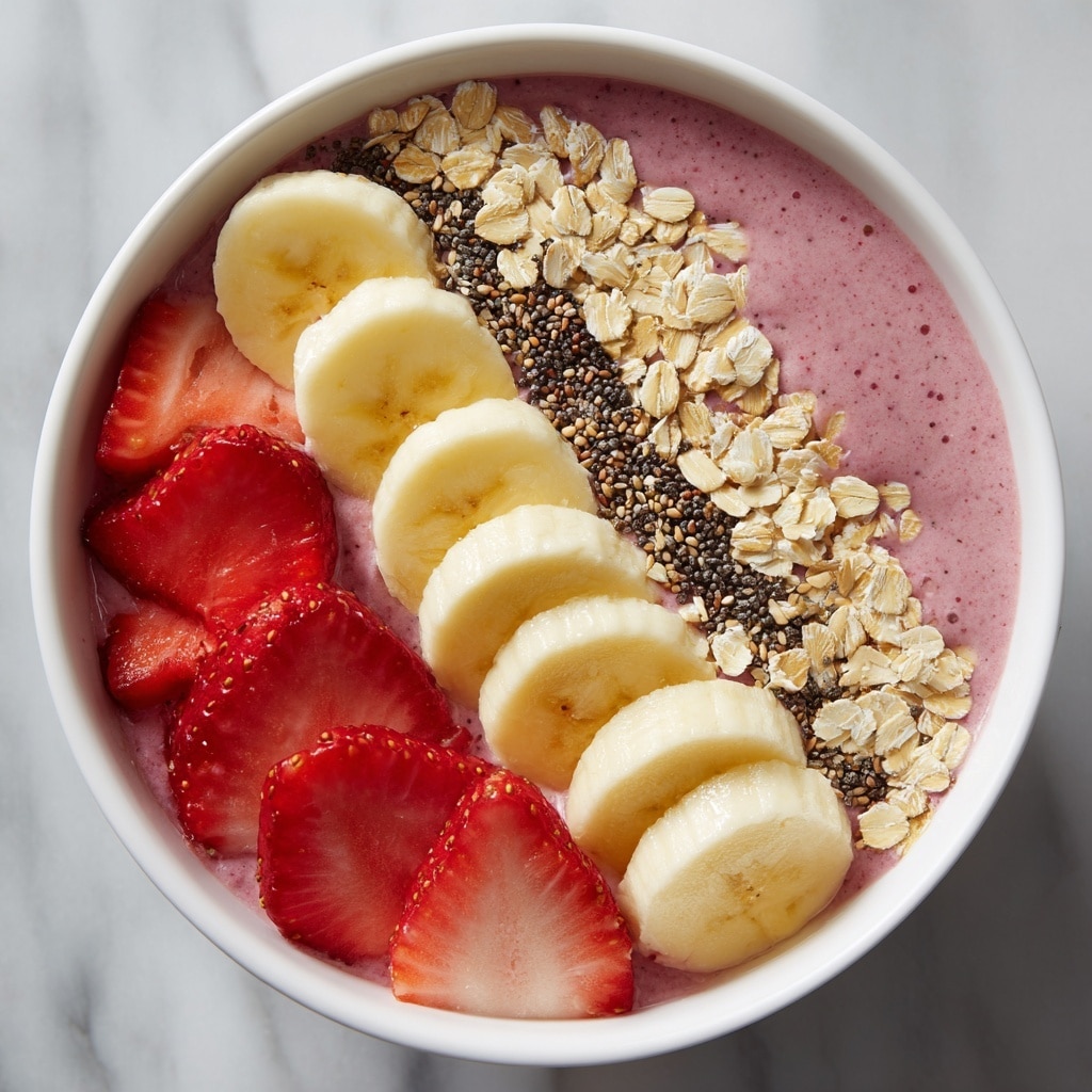 Strawberry Banana Smoothie Bowl Recipe - Recipe Image