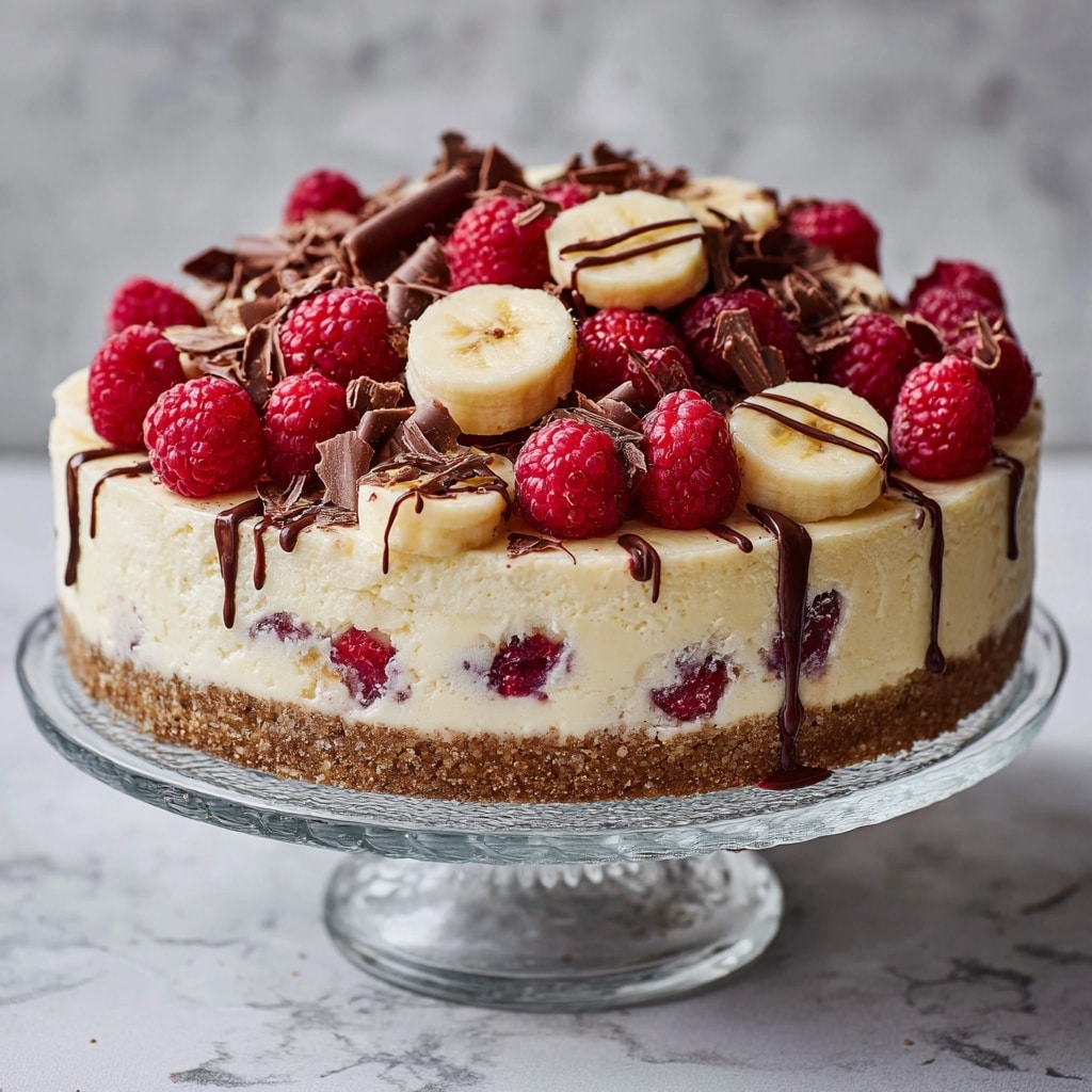 No-Bake Banana Split Cheesecake Recipe - Recipe Image