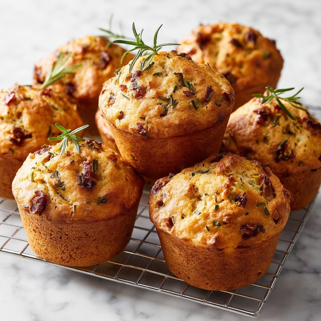Easy Garlic Rosemary Focaccia Muffins Recipe - Recipe Image