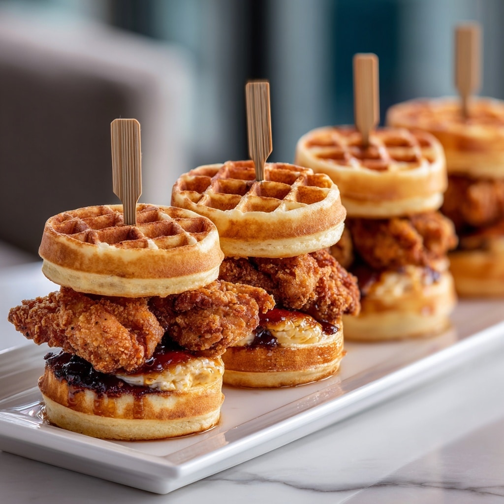 Chicken and Waffle Sliders Recipe - Recipe Image