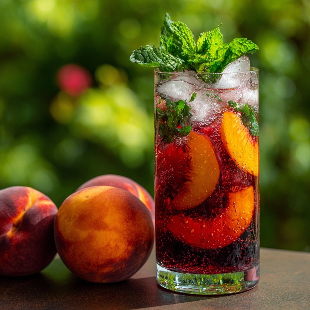 Peach Hibiscus Sunset Tea: Refreshing Summer Sip Recipe - Recipe Image