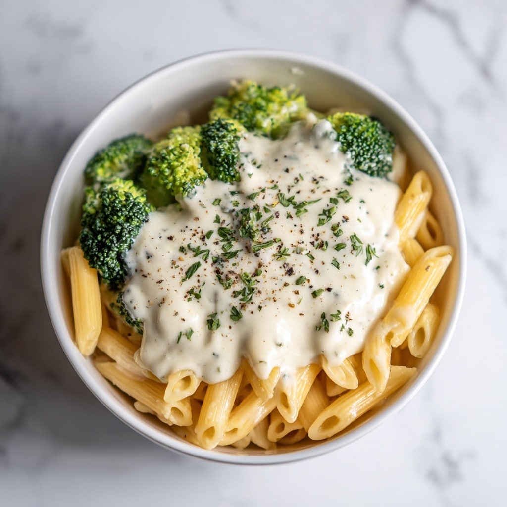 Creamy & Cheesy Broccoli Pasta Recipe - Recipe Image