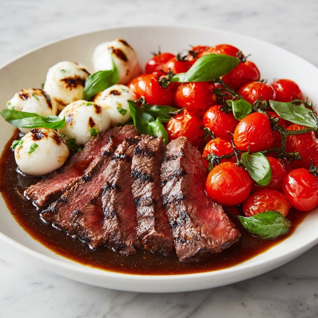 Balsamic Caprese Grilled Flank Steak Recipe - Recipe Image