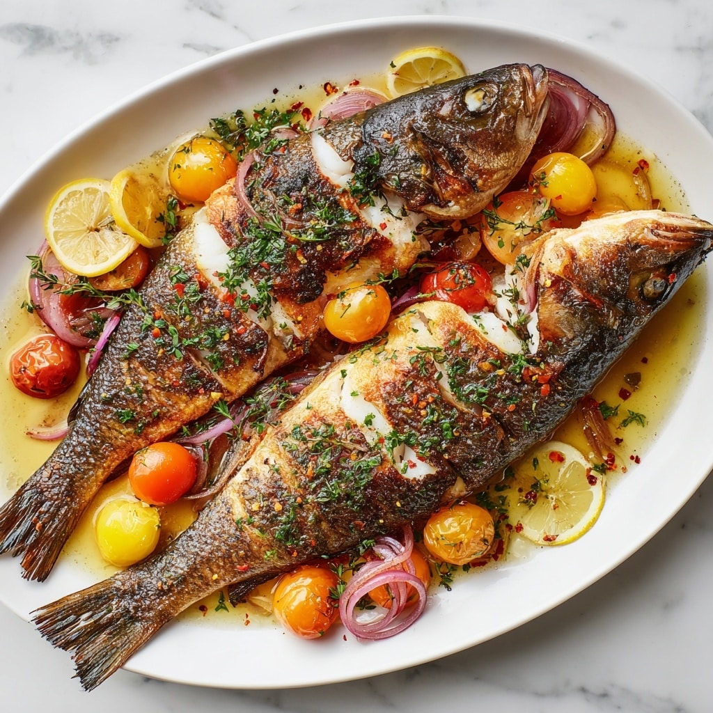 Easy Mediterranean Baked Mackerel Fish Recipe - Recipe Image