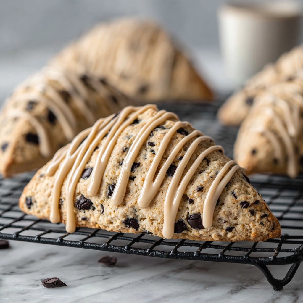 Banana Chocolate Chip Scones with Cinnamon Icing Recipe - Recipe Image