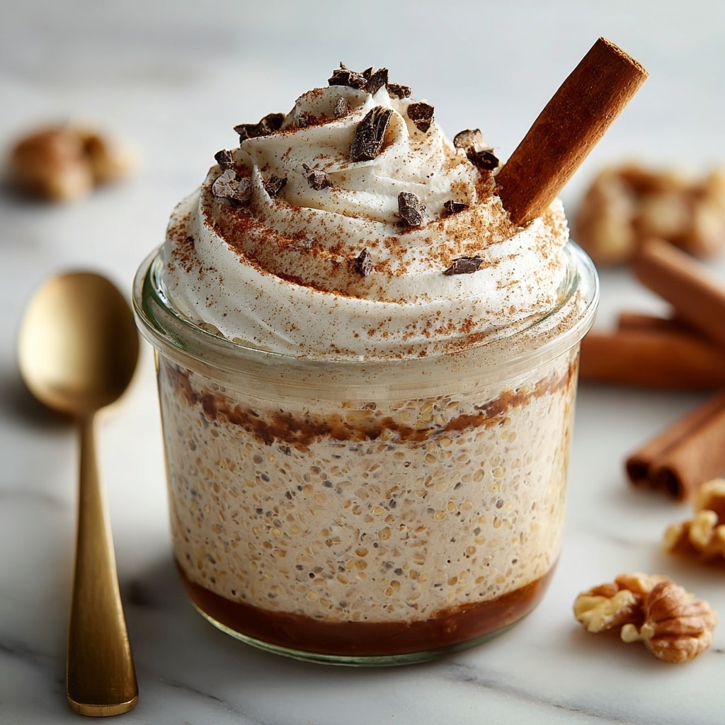 Creamy Overnight Oats with Yogurt, Chia Seeds, and Cinnamon Recipe - Recipe Image