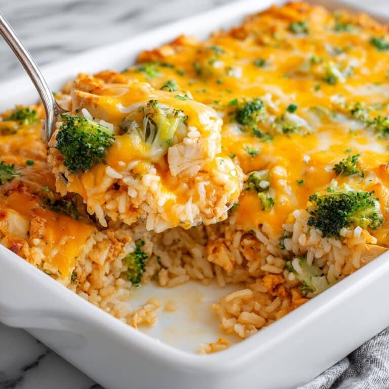 Cheesy Broccoli Chicken and Rice Casserole Recipe