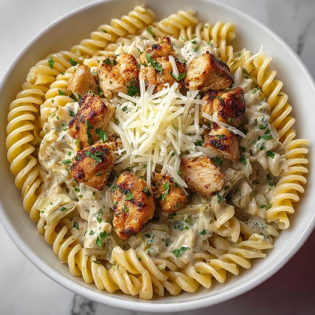Creamy Chicken Artichoke Pasta Recipe - Recipe Image