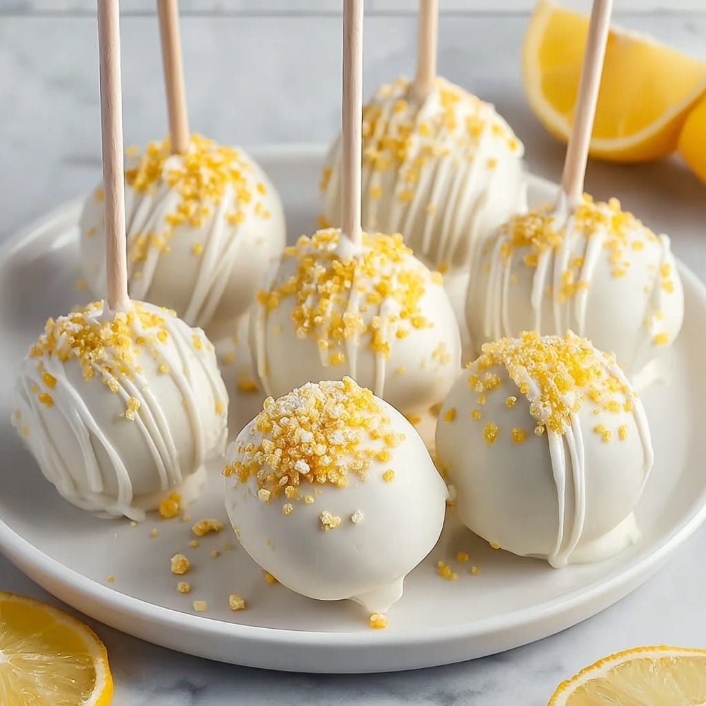 Mascarpone Dream Cake Pops with Sparkling Citrus Drizzle Recipe - Recipe Image