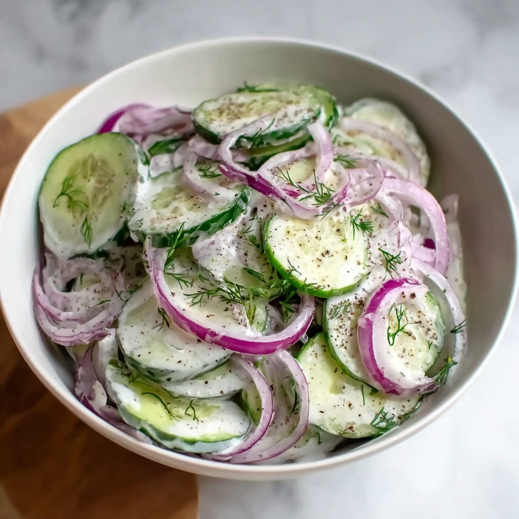 Creamy Cucumber Salad Recipe - Recipe Image