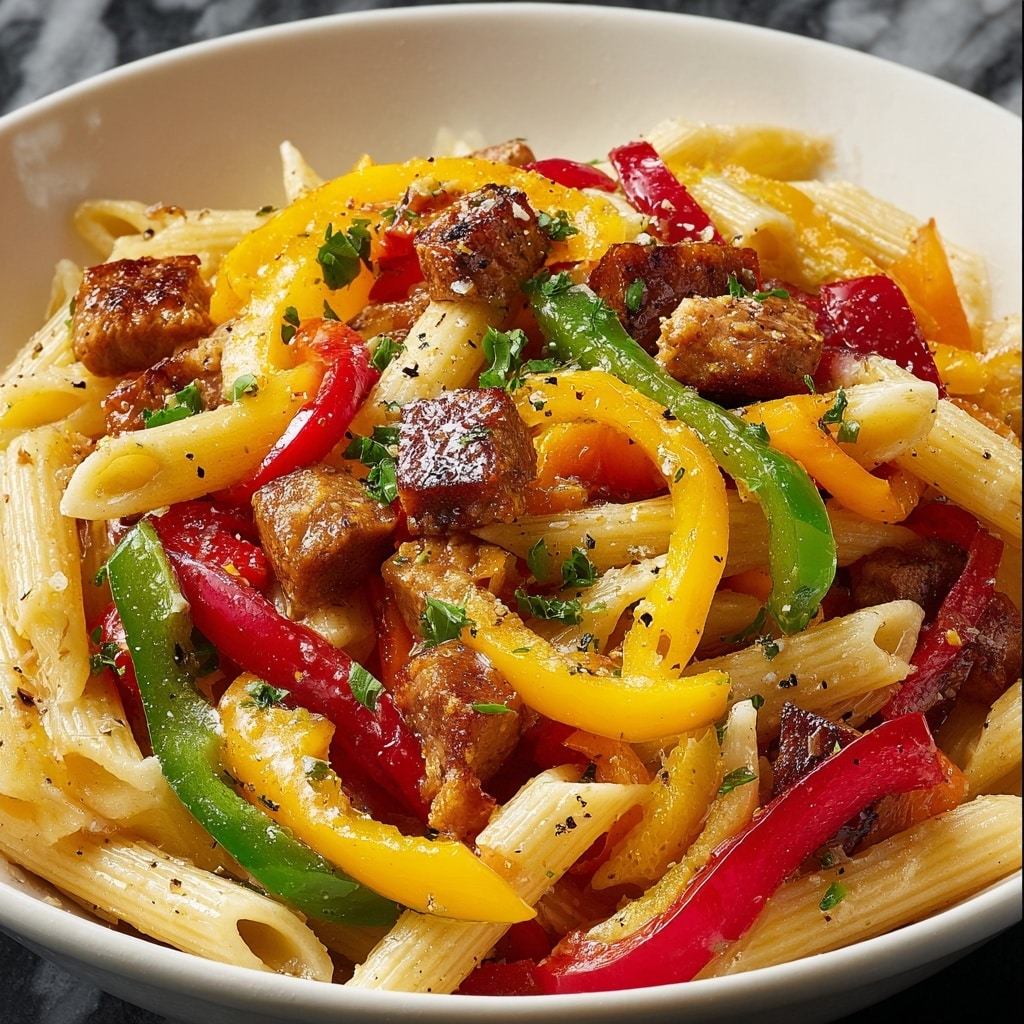 Creamy Rasta Pasta Recipe - Recipe Image