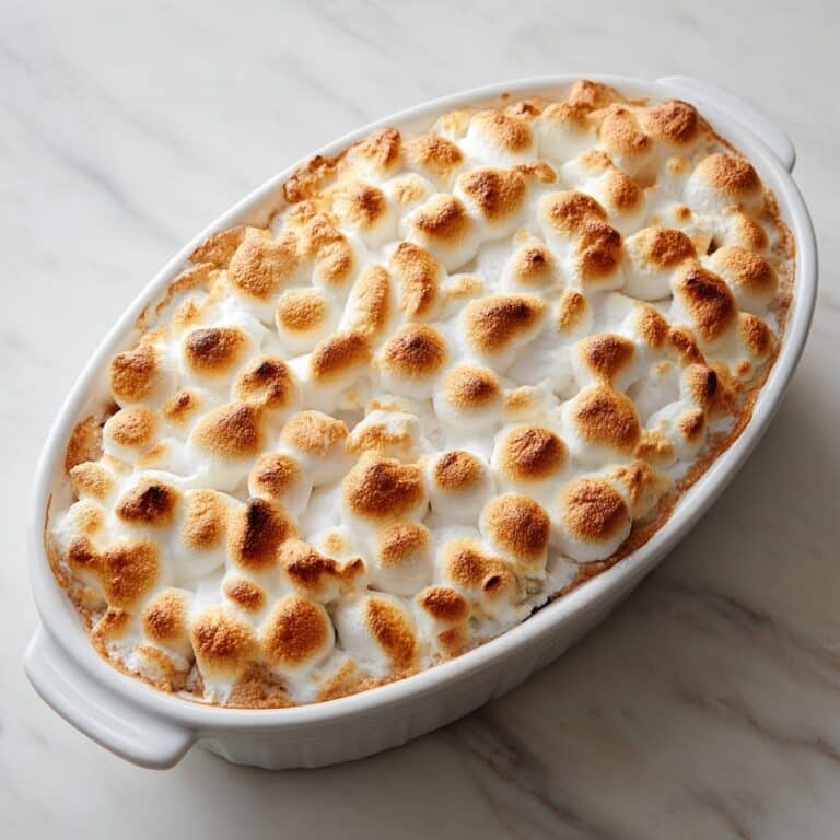 Sweet Potato Casserole with Marshmallow and Streusel Topping Recipe